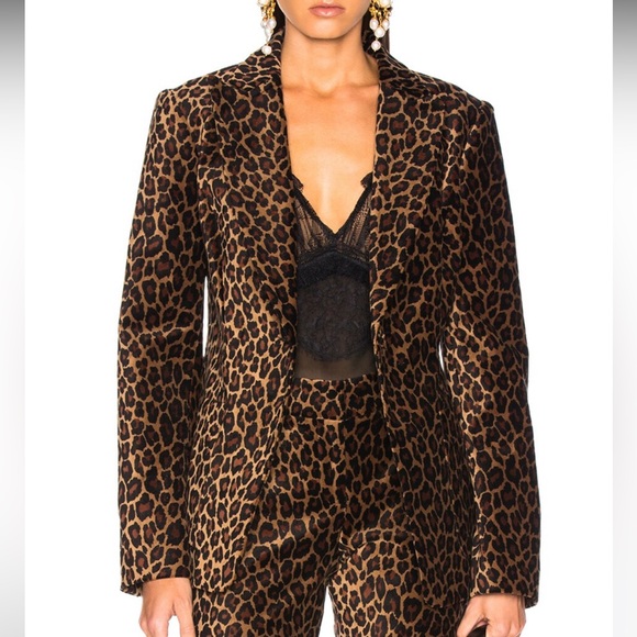 A.L.C. Mercer Leopard-Print Tailored Blazer Jacket - Picture 5 of 16